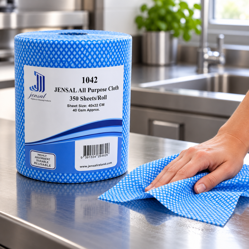 MULTIPURPOSE CLEANING CLOTH ROLL – 350 SHEETS/ROLL - 4 ROLLS/BOX