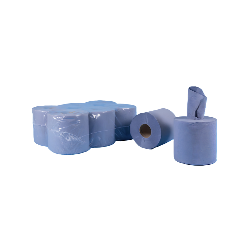 BLUE CENTRE FEED ROLL – 400 SHEETS (PACK OF 12)
